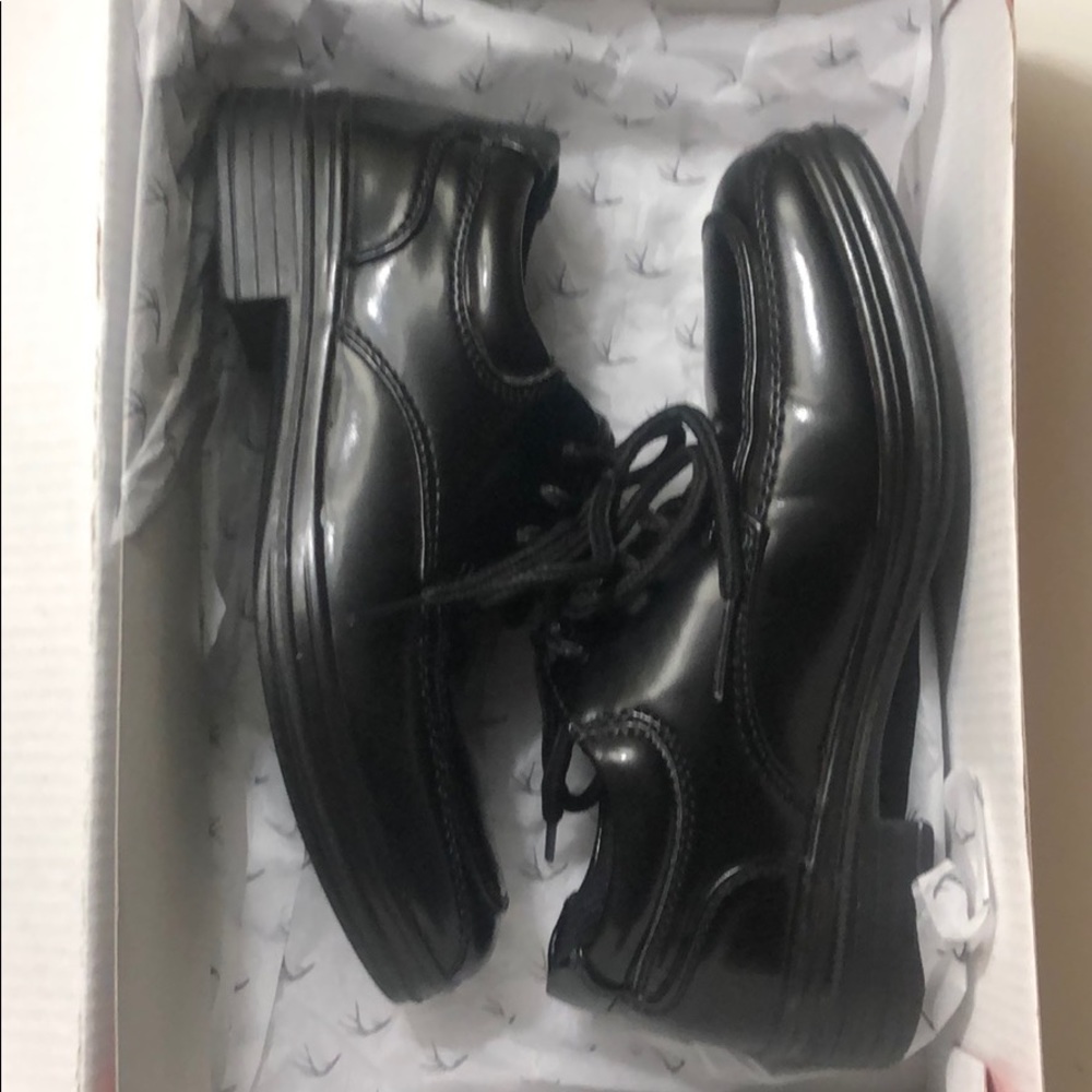 Deer Stags Little Boys black dress shoes 11